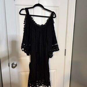 Swimsuits For All Black Lace Cover-Up